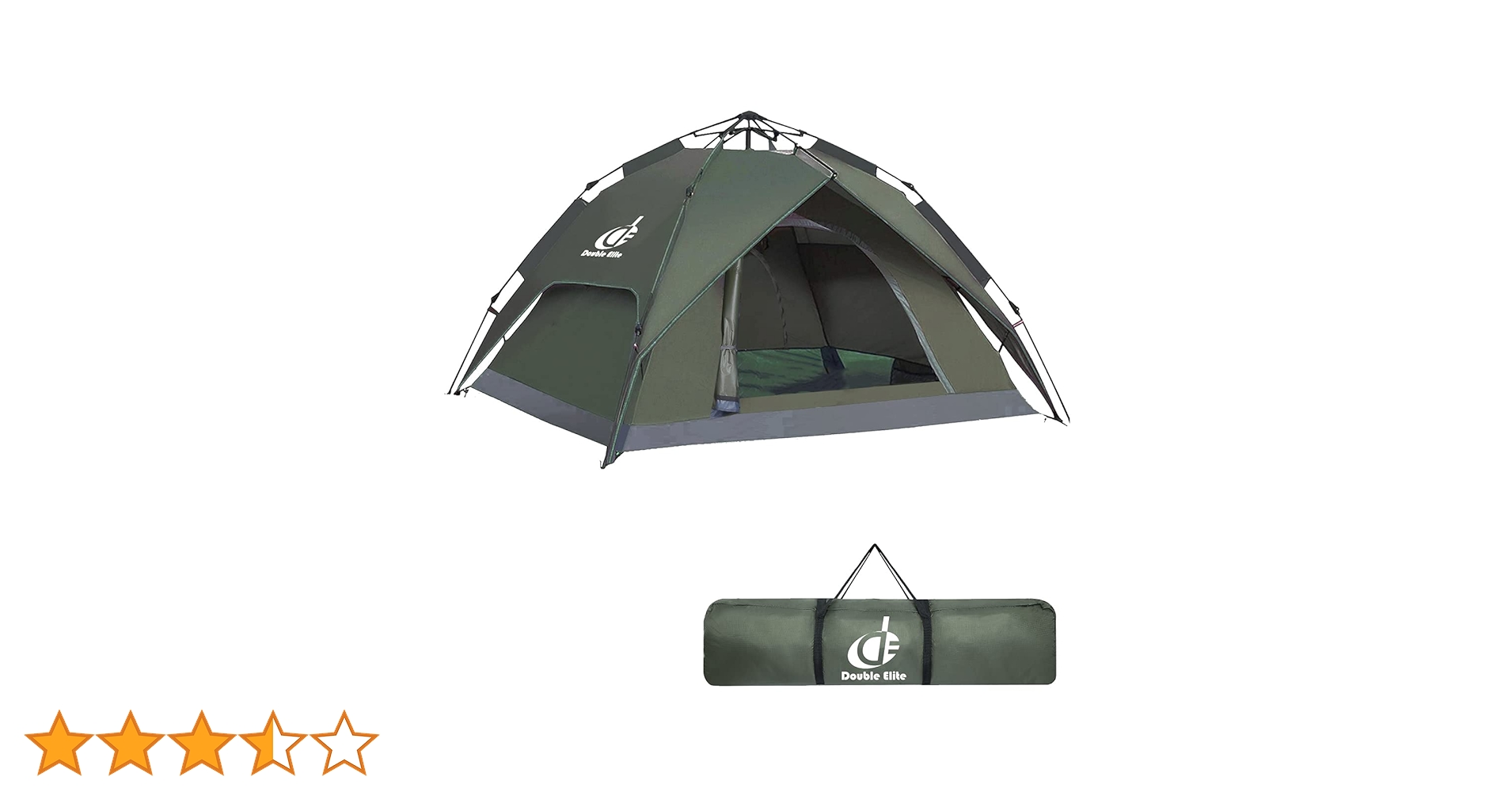 Amazon | テント ワンタッチテント 3-4人用 3WAY 二重層 設営